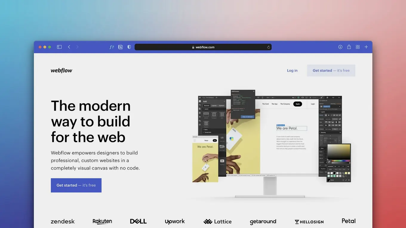 Pantalla con una web en construccion
