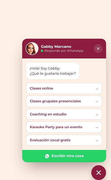Panel de chat con temas precargados