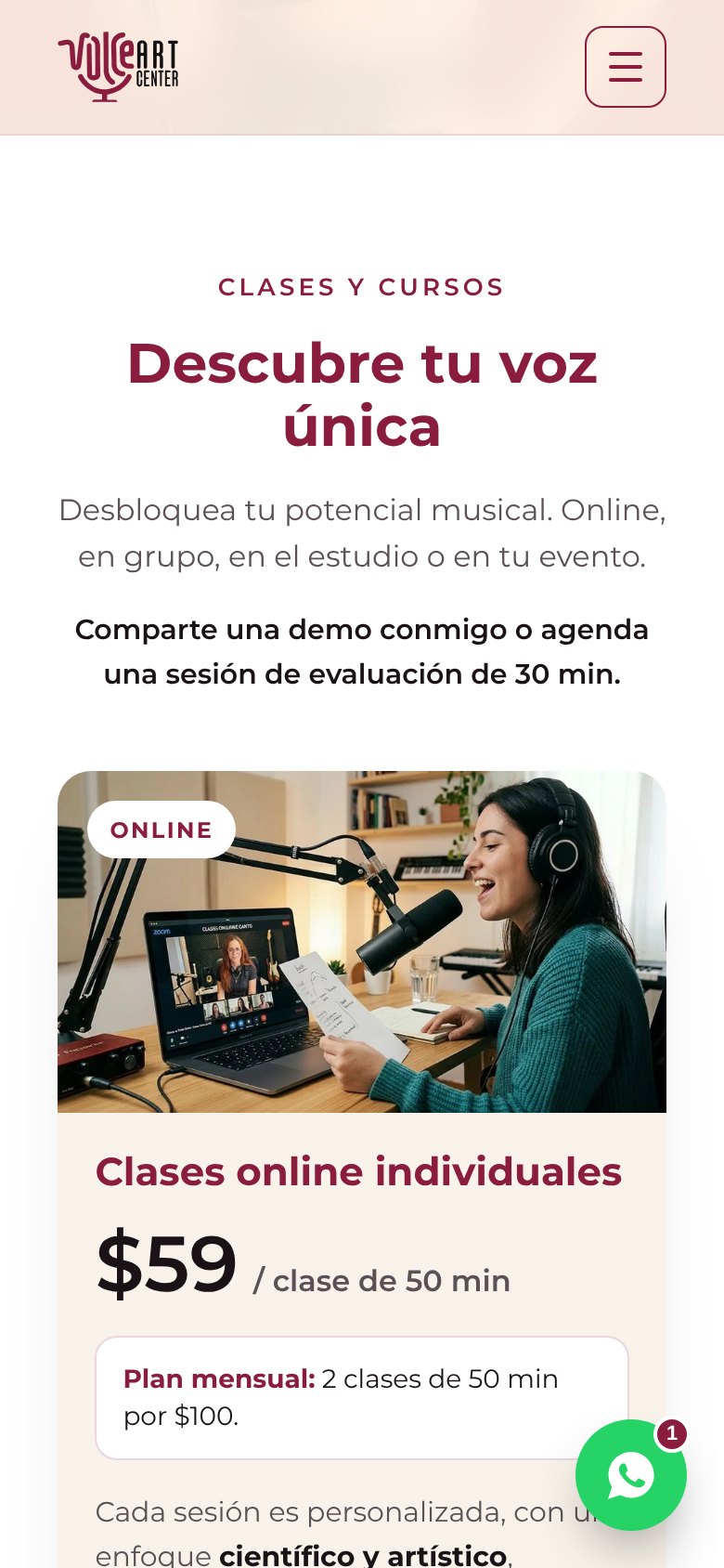 Tarjetas de clase en teléfono