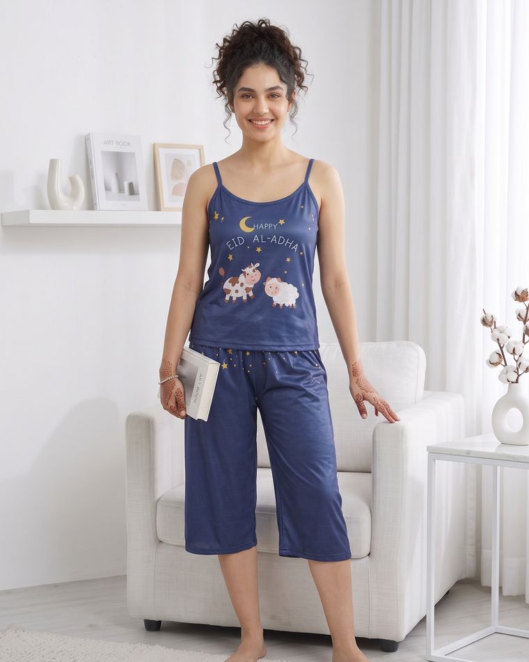 Pijama Let's Fly · pantalón — Azul noche · conjunto de pantalón largo